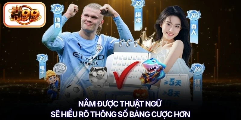 Nắm được thuật ngữ sẽ hiểu rõ thông số bảng cược hơn