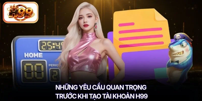 Những yêu cầu quan trọng trước khi tạo tài khoản H99